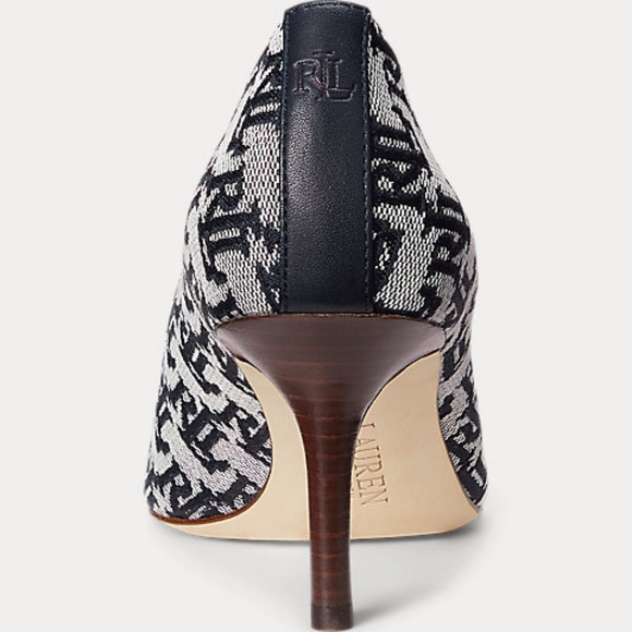 Lauren Ralph Lauren Lanette Monogram Jacquard Pump new - Picture 4 of 9